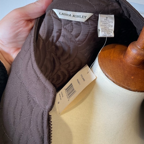 Laura Ashley chocolate brown quilted zip up jacket , Brand New with tags! - Picture 5 of 7